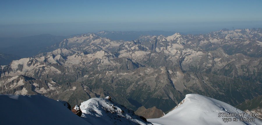 Вид с вершины Эльбруса